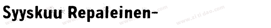 Syyskuu Repaleinen字体转换